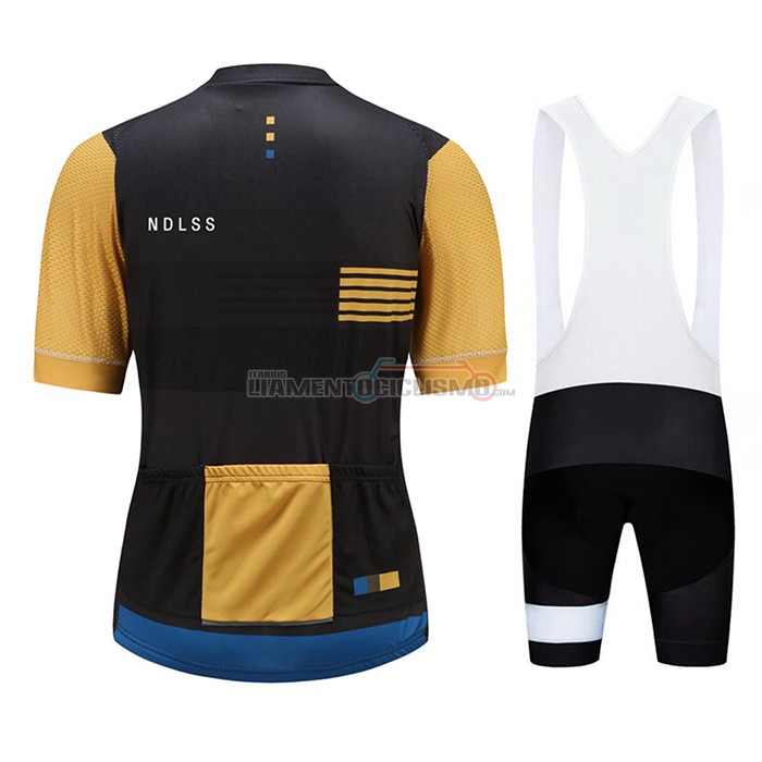 Abbigliamento Ciclismo Le Col Manica Corta 2021 Marrone Giallo